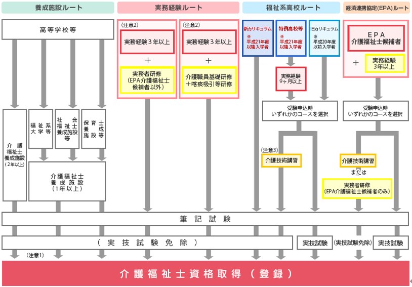 介護福祉士　ルート